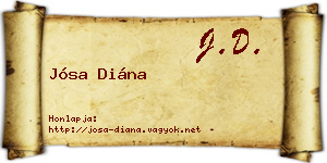 Jósa Diána névjegykártya